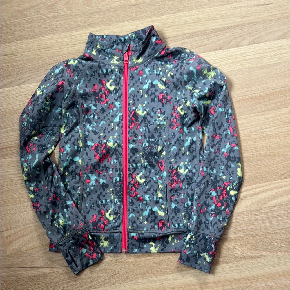 Zella Girl Colorful Patterned Zip-Up Jacket, size 10/12